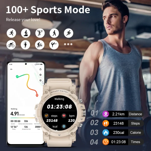 LIGE Smart Watch Woman Fitness Bluetooth Call Rubber Strap Bracelet Waterproof Heart Rate Tracker For Android IOS Smartwatch GPS - Image 6