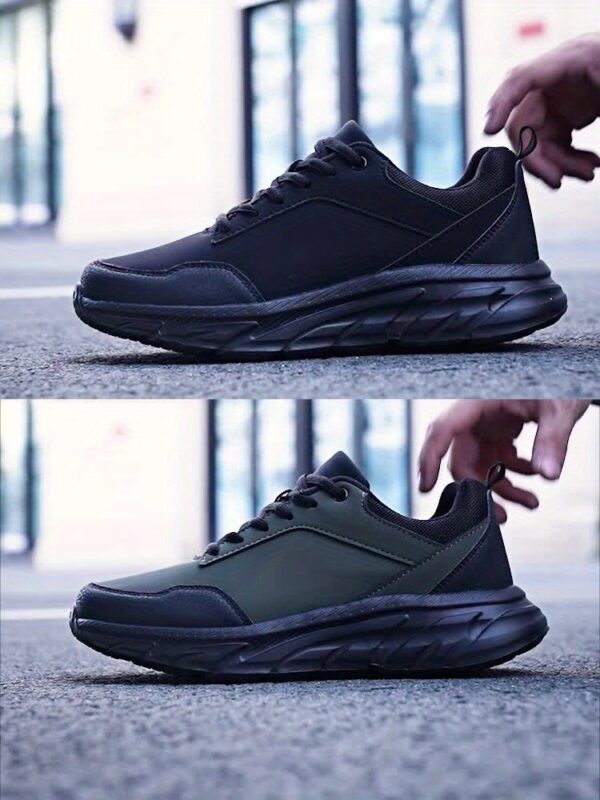 Black Sneakers for Spring and Autumn - Versatile for Running, Travel & Work | Casual Lace-Up Shoes with Comfortable EVA Sole | Sizes 7-13 - Image 11