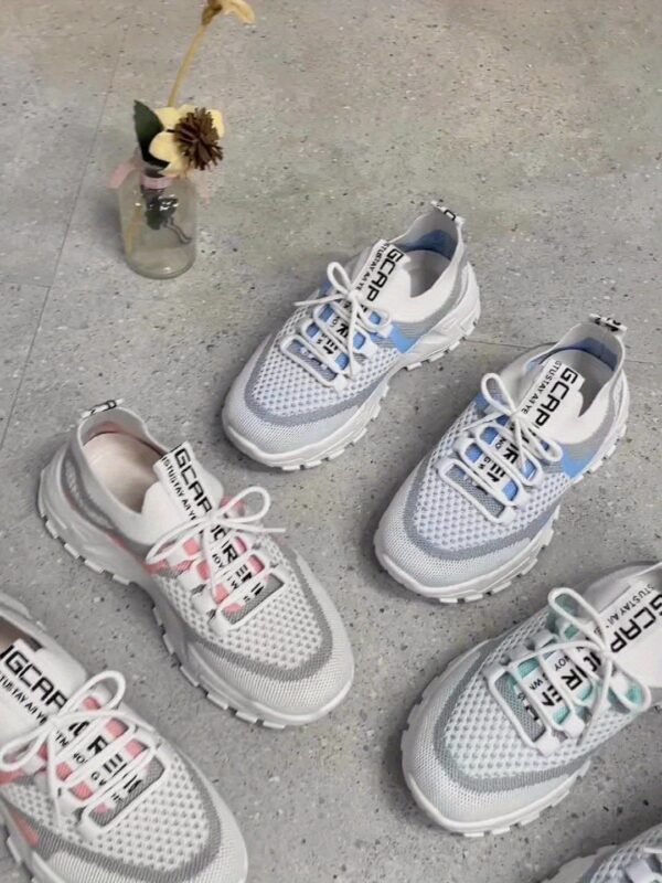 Women's Colorblock Knitted Sneakers, Stylish Breathable Low Top Running Trainers, Comfy Outdoor Sports Shoes plus size - Image 11