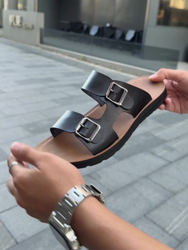 New Adjustable Buckle Slip-On Sandals: Stylish Casual Beach Shoes for Indoor and Outdoor Use, All-Season Vacation Style Men's Slippers - Image 11