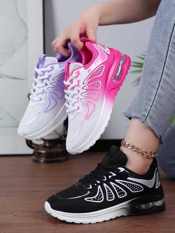 Women'S Cushioned Running Sneakers, Lightweight All-Season Tennis Training Shoes, Fabric Upper & Inner, Sole, Normal Pronation, Solid Color Design - Image 11