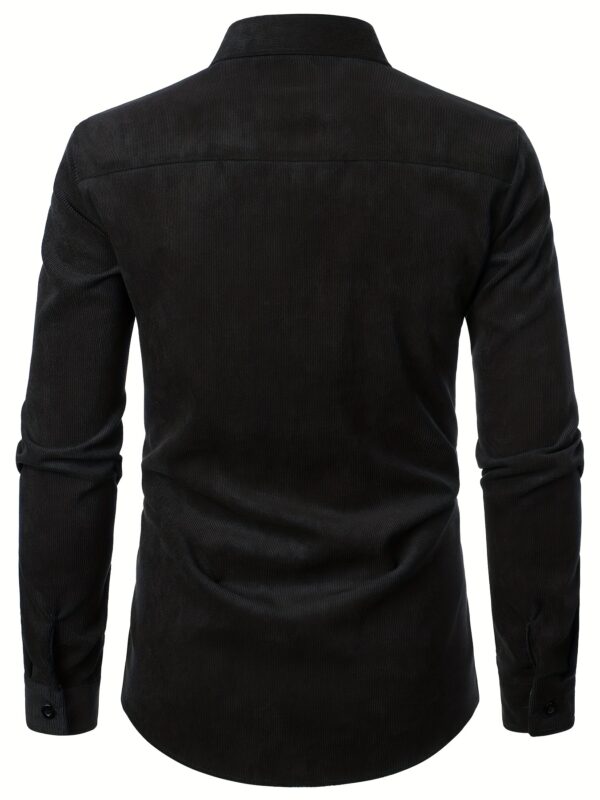 Men's Lapel Shirt, Casual Button Up Long Sleeve Shirt For Summer Fall Business - Image 9