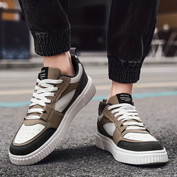 Men'S Stylish High-Top Sneakers - Comfortable Lace-Up with Round Toe, Durable EVA Sole, Ideal for Outdoor Activities, Casual Sports Shoes|Stylish HighTop Sneakers|Laceup Construction - Image 11
