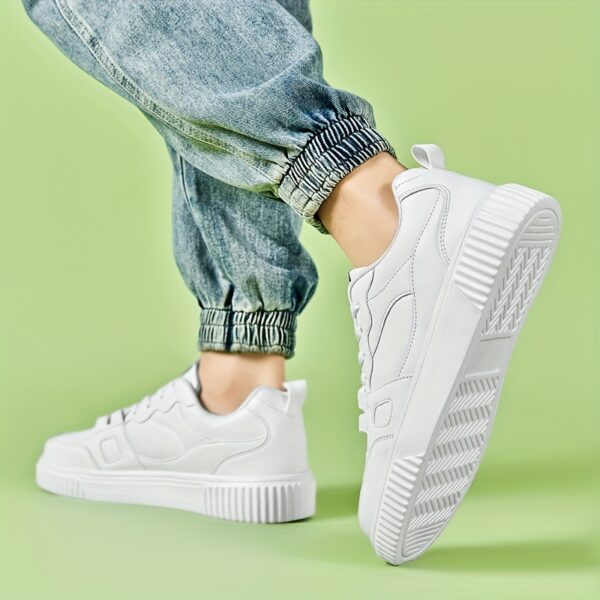 Men's Trendy Solid/Colour Block Skate Shoes, Comfy Non Slip Casual Lace Up Sneakers For Men's Outdoor Activities - Image 9