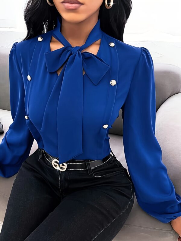 Graceful Bow Tie Blouse