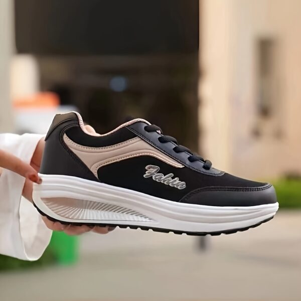 Fashion Walking Shoes For Women, Shock Absorption Wedge Sneakers, Breathable Outdoor Casual Sneakers - Image 4