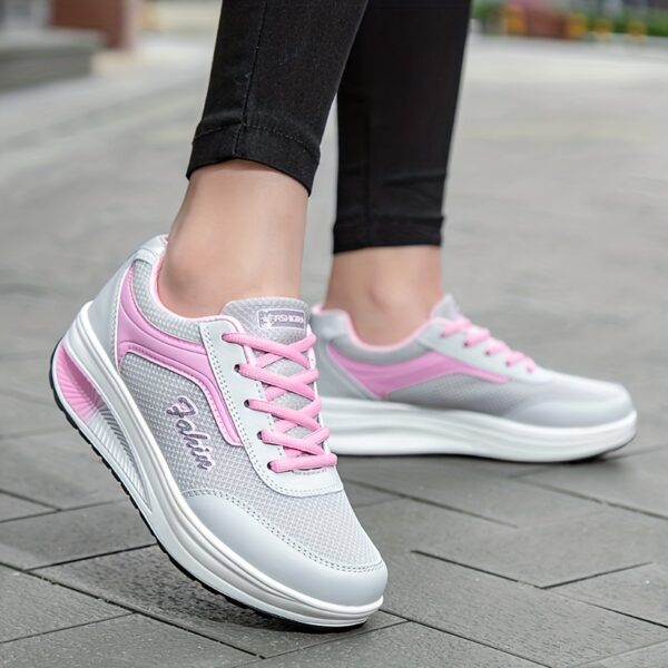 Fashion Walking Shoes For Women, Shock Absorption Wedge Sneakers, Breathable Outdoor Casual Sneakers - Image 6