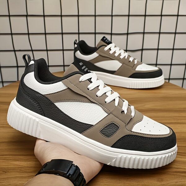 Men'S Stylish High-Top Sneakers - Comfortable Lace-Up with Round Toe, Durable EVA Sole, Ideal for Outdoor Activities, Casual Sports Shoes|Stylish HighTop Sneakers|Laceup Construction - Image 6