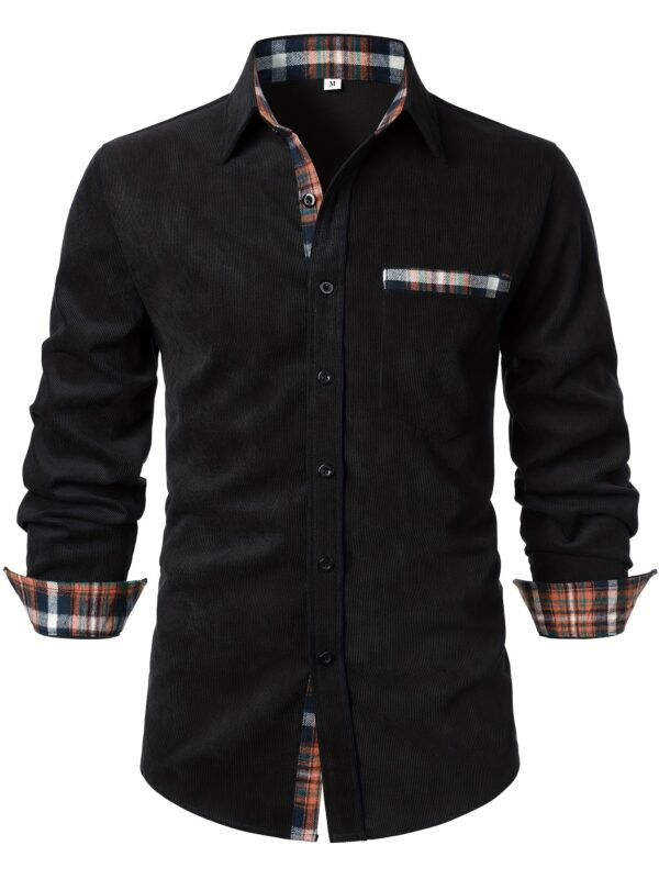 Men's Lapel Shirt, Casual Button Up Long Sleeve Shirt For Summer Fall Business - Image 2