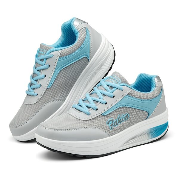 Fashion Walking Shoes For Women, Shock Absorption Wedge Sneakers, Breathable Outdoor Casual Sneakers - Image 3