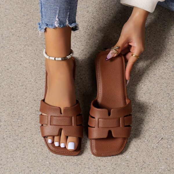 Women'S Lightweight EVA Slide Sandals - Adjustable Strap, Open-Toe Design for Indoor/Outdoor Use, Casual Beach & Pool Slippers, Indoor Slippers | Adjustable Sandals | EVA Sandals - Image 3