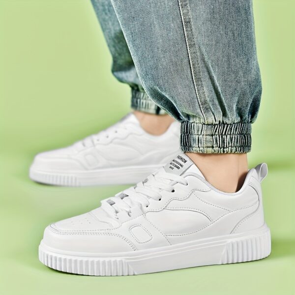 Men's Trendy Solid/Colour Block Skate Shoes, Comfy Non Slip Casual Lace Up Sneakers For Men's Outdoor Activities - Image 10