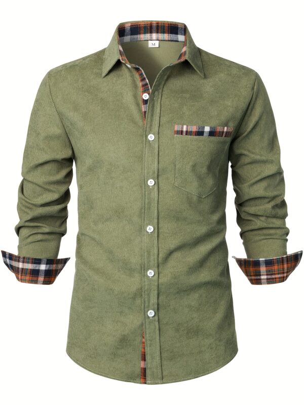 Men's Lapel Shirt, Casual Button Up Long Sleeve Shirt For Summer Fall Business - Image 4