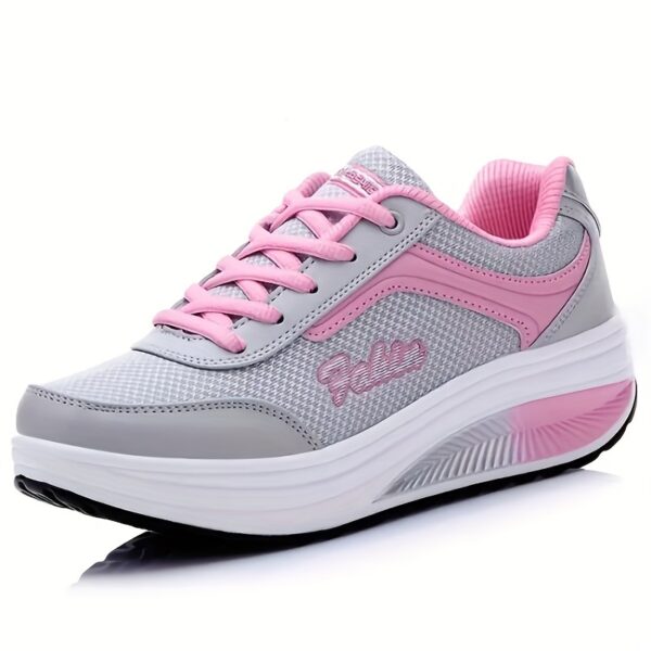 Fashion Walking Shoes For Women, Shock Absorption Wedge Sneakers, Breathable Outdoor Casual Sneakers - Image 2