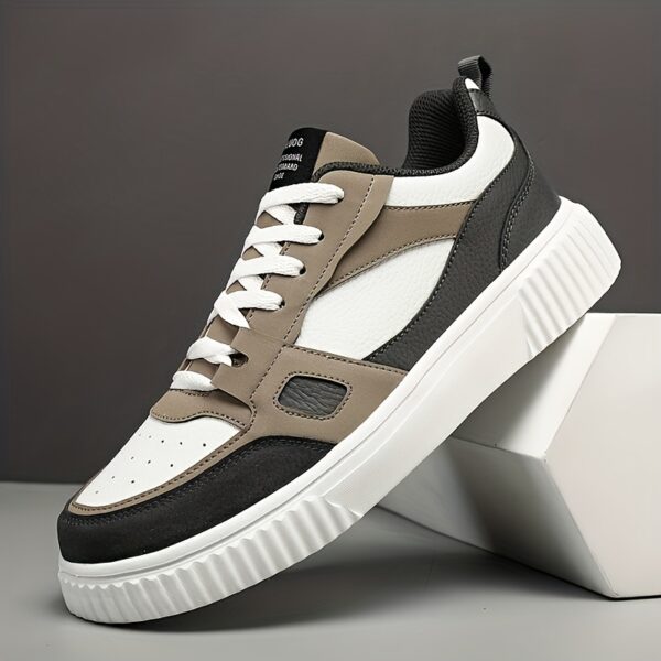 Men'S Stylish High-Top Sneakers - Comfortable Lace-Up with Round Toe, Durable EVA Sole, Ideal for Outdoor Activities, Casual Sports Shoes|Stylish HighTop Sneakers|Laceup Construction - Image 8
