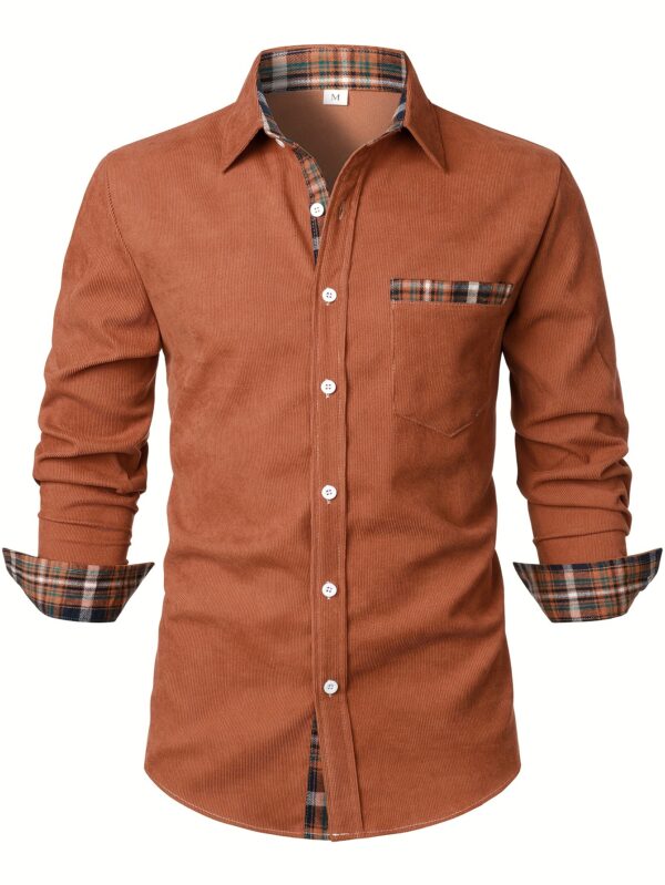 Men's Lapel Shirt, Casual Button Up Long Sleeve Shirt For Summer Fall Business - Image 6