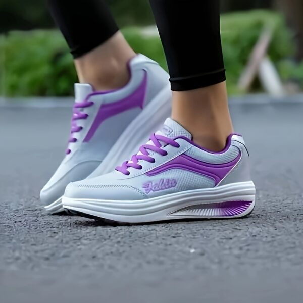 Fashion Walking Shoes For Women, Shock Absorption Wedge Sneakers, Breathable Outdoor Casual Sneakers - Image 8