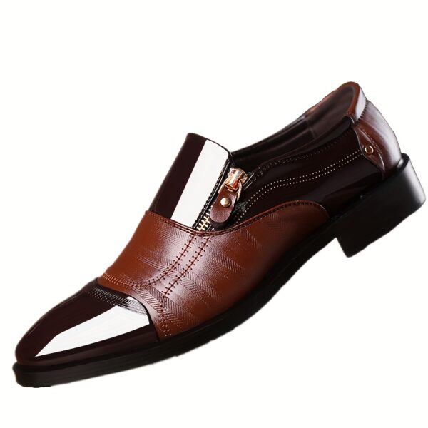 Men's British Style Derby Shoes, Wear-resistant Non-Slip Dress Shoes For Wedding Business - Image 7