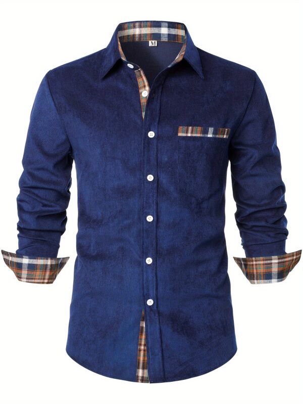 Men's Lapel Shirt, Casual Button Up Long Sleeve Shirt For Summer Fall Business - Image 5