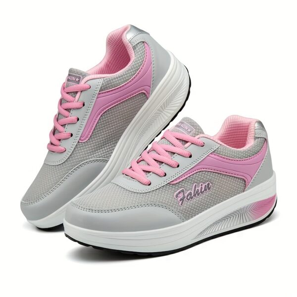 Fashion Walking Shoes For Women, Shock Absorption Wedge Sneakers, Breathable Outdoor Casual Sneakers - Image 7