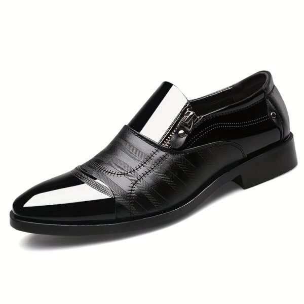 Men's British Style Derby Shoes, Wear-resistant Non-Slip Dress Shoes For Wedding Business - Image 9