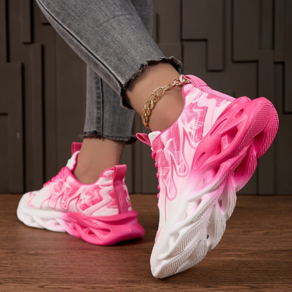 Women'S Breathable Lightweight Running Shoes - Fashion Gradient Design, Soft EVA Sole, Lace-Up Casual Sports Shoes, Mesh Upper, Suitable for All Seasons, Lightweight Running Shoes | Fashion Sports Shoes | Comfortable Fit - Image 8