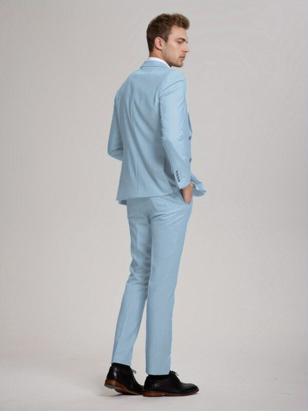 Men'S Cotton And Linen Three-Piece Suit, Two Buttons, Shengxin Fabric, Wash Label, 55% Linen, 45% Cotton - Image 5