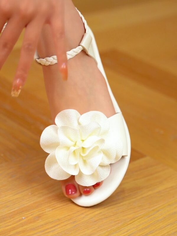 Women'S Floral Flat Sandals, Casual Open-Toe Low Heel with Lace-Up Straps, Faux Cover Sole and Cloth Lining, Retro Style Synthetic Upper Material - All-Season Wear, Strappy Sandals - Image 29