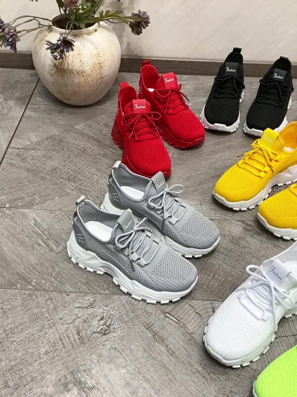 Plus Size Women's Lightweight Breathable Fabric Casual Sneakers - Stability Support Soft PU Sole, Vibrant Red All-Season Walking Shoes for Outdoor Travel & Daily Wear - Image 14