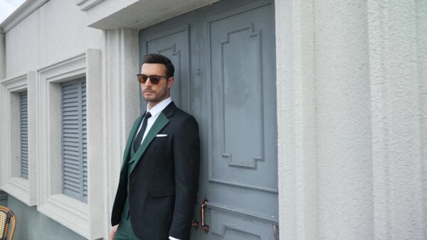 Formal 3 Pieces Set, Men's One Button Suit Jacket & Vest & Pants Suit Set For Business Dinner Wedding Party - Image 11