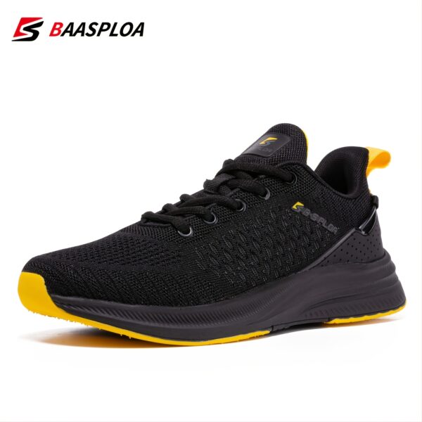 Baasploa Men's Lightweight Mesh Running Shoes - Breathable Outdoor Sports Sneakers for Gym, Jogging, Tennis - Comfortable Cushioning and Support - Image 2
