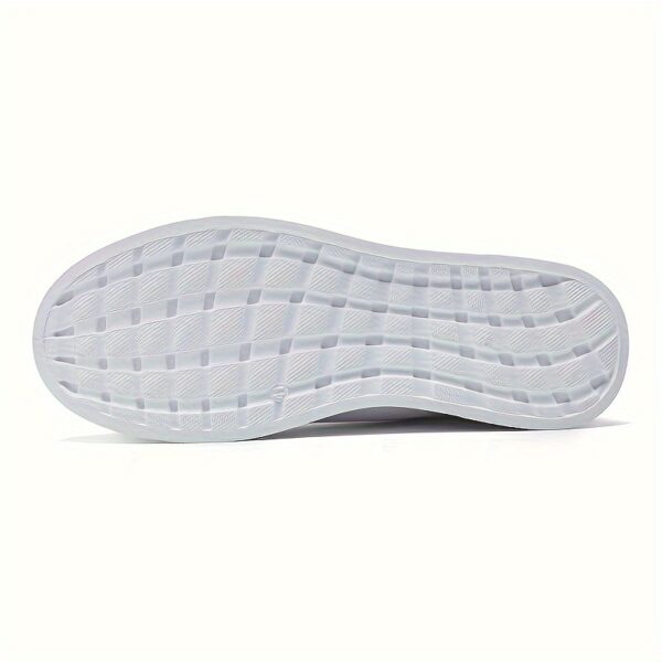 KOONEXY Men's Low-Top Casual Sneakers - White with Striped Accents, Breathable Fabric Lining & Cushioned Comfort for All-Season Outdoor Sports & Casual Attire, Sleek Shoe Design, Durable Traction Footwear, Minimalist Style, Quality Construction, Daily Wear - Image 10