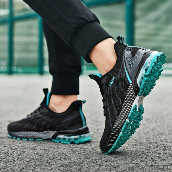 Shock Absorption Breathable Running Shoes, Non Slip Lace Up Sneakers For Men's Outdoor Training Workout - Image 9