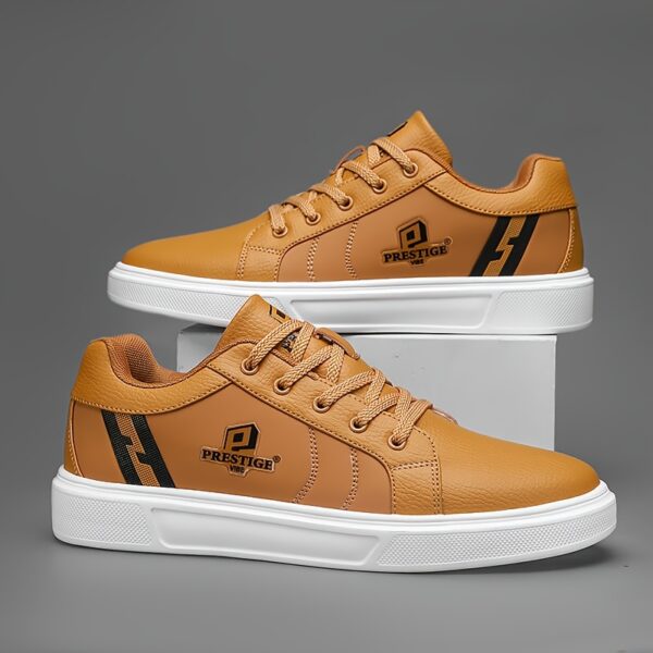 Men'S Low-Top Casual Sneakers - Red & Black Skate Shoes with "Prestige Lives" Graphic, Lace-Up, EVA Sole, Microfiber Synthetic Upper, Perfect for Everyday & Commuting, Ideal Christmas Gift, Everyday Casual Shoes| Bold Design Shoes|Synthetic Upper Sneakers - Image 15