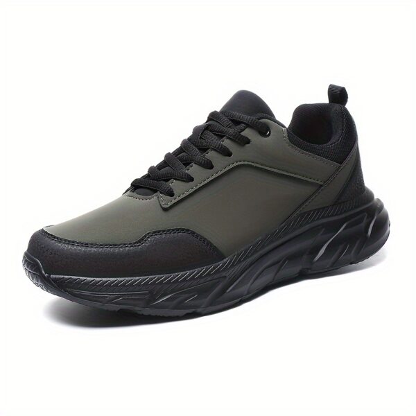Black Sneakers for Spring and Autumn - Versatile for Running, Travel & Work | Casual Lace-Up Shoes with Comfortable EVA Sole | Sizes 7-13 - Image 3