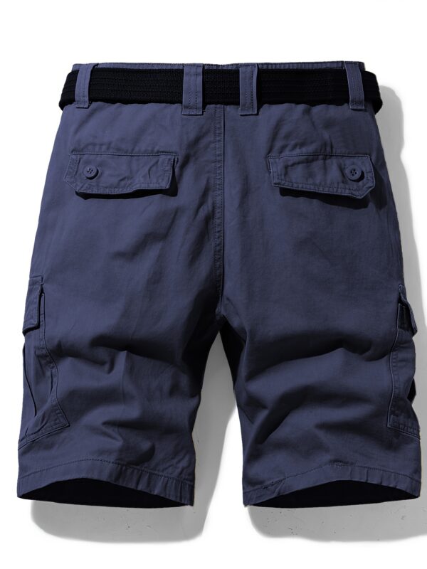 Men's 100% Cotton Solid Shorts With Multi Pockets, Casual Shorts For Summer - Image 6