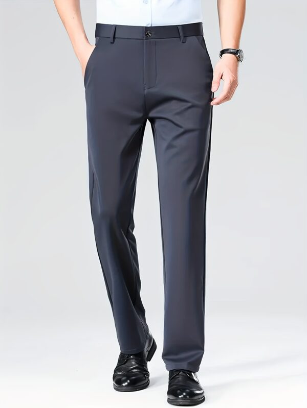 Men'S Summer Stretch Wrinkle-Free Casual Trousers, Smooth And Anti-Wrinkle Business Long Pants Made of, Breathable And Cool. - Image 9