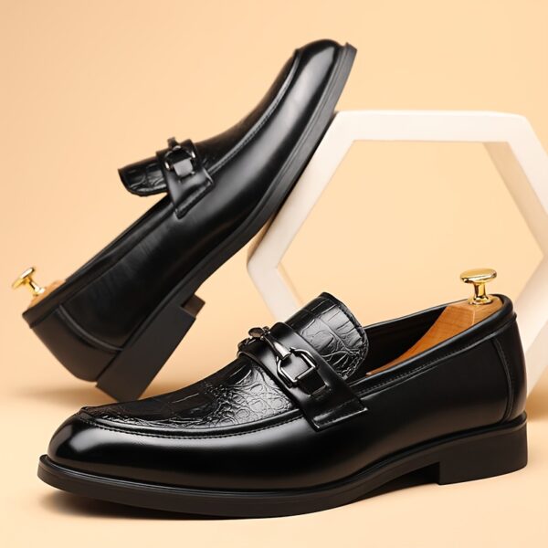 Men'S Stylish New Carved Business Formal Slip-On Loafers, Suitable for Office Parties And Daily Outings. - Image 3