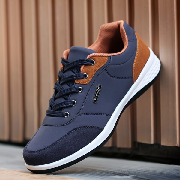 FAYWELLME Unisex Breathable Running Shoes - Lightweight Synthetic Synthetic Leather Sneakers with Cushioned MD Sole, Grey & Brown Accents, All-Season Comfort for Men & Women, Comfy Shoes, Casual Footwear, Stylish Contrast Accents, Comfortable Insole - Image 6