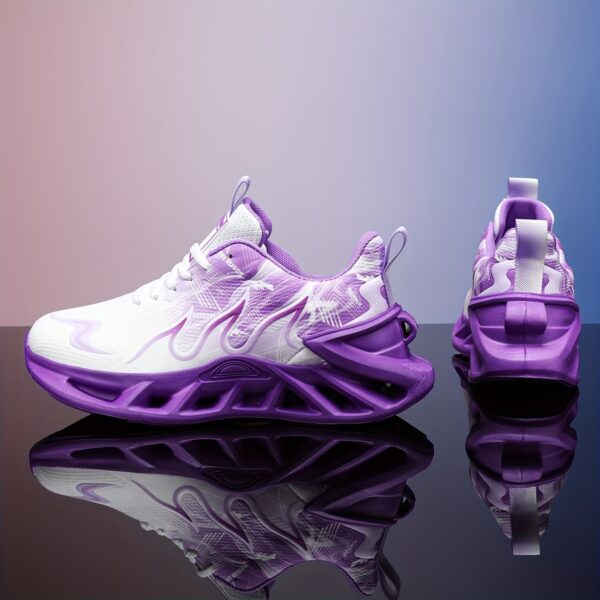 Breathable Mesh Running Shoes, Comfortable Soft Sole Walking Casual Sneakers, Thick Sole Trendy All-Match Purple Women's Footwear, Valentine's Day Birthday Gift, Cute Shoes - Image 7