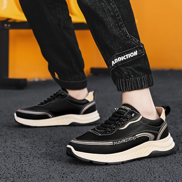 Men's Casual Sports Footwear - Breathable, Non-Slip Sole, All-Season Running Gear with Geometric Pattern, Autumn Winter - Image 11