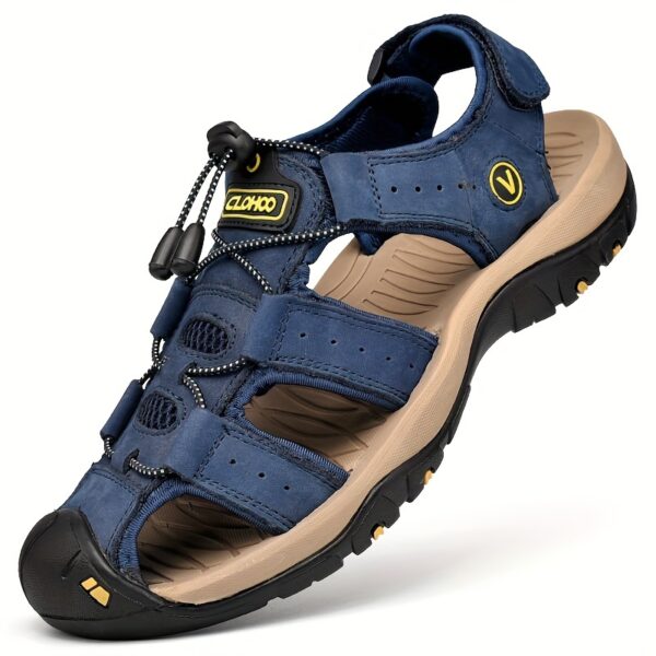 Clohoo Brand Outdoor Casual Sports Sandals with Cowhide Upper and Rubber Sole, Soft Bottom and Soft Surface, Comfortable and Breathable Men's Shoes - Image 5