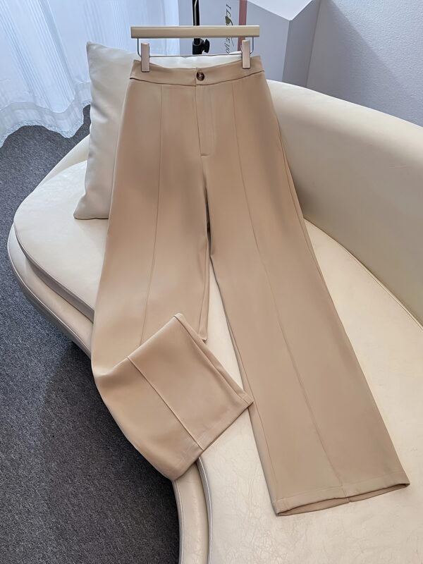 Women's Straight-Leg Pants Elegant Workwear Without Belt - Image 8