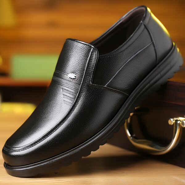 Men's Dress Shoes - Formal and Casual Low-Top Design, Suitable for Business, Weddings, Office - Black, Classic Lace-Up Style, Business Casual Shoes