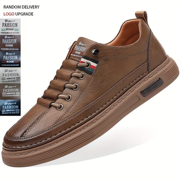 Men's Retro Brown Sneakers - Soft, Non-Slip Thick Sole, Lace-Up Casual Running Shoes for All Seasons, Hiking & Casual Attire - Image 7