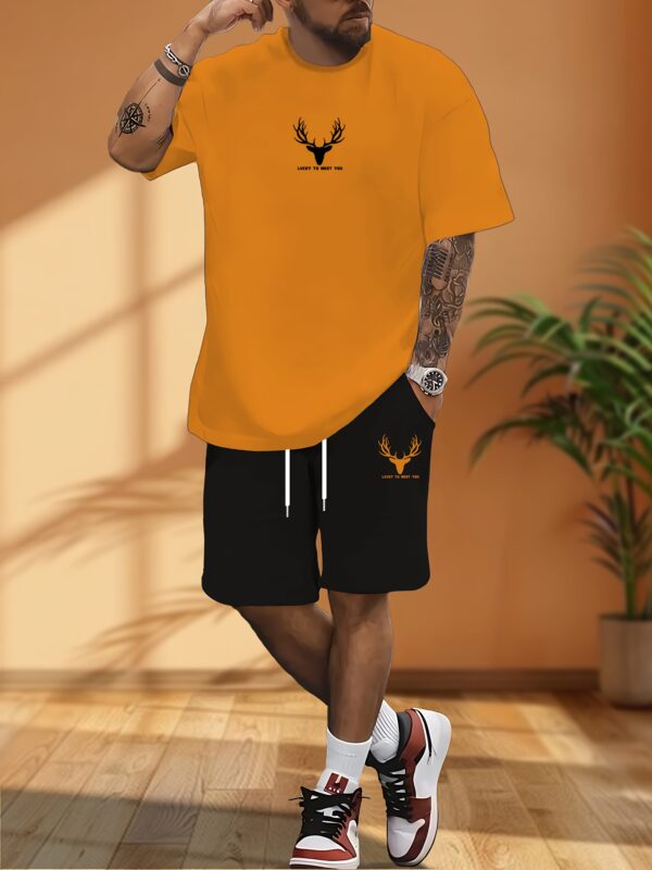 New Summer Men's Home Leisure T-shirt and Shorts - Image 2