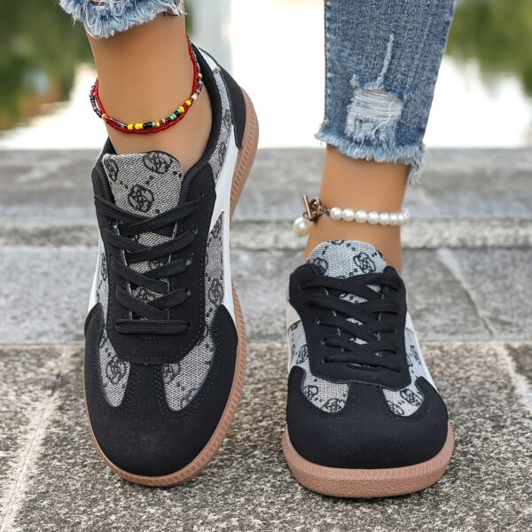 Women's Floral Print Casual Sneakers - Breathable, Stylish & Comfortable with Cushioned Insole Support, Lace-Up Design, and Durable TPR Sole for All-Day Wear - Image 22