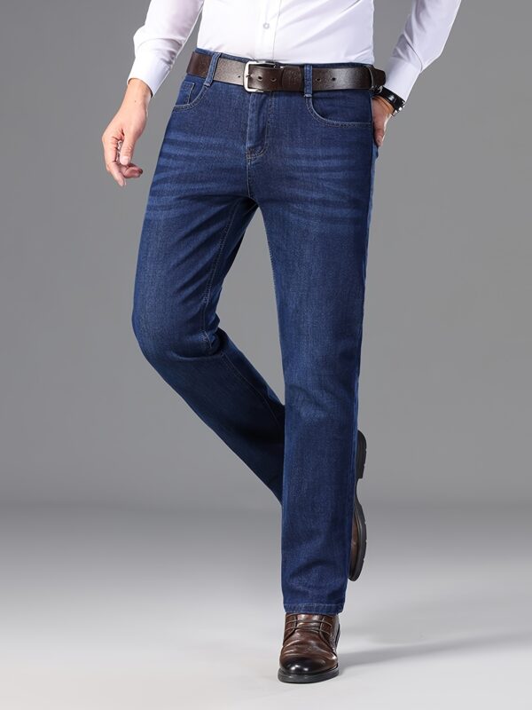 2025 New Men's Casual Jeans with Silicone-Printed "Jeans Legends" Back Pocket Lettering - Mid-Rise Regular Fit, All-Season Comfort, 3 Color Options for Casual Attire, Seasonal Versatility, Comfortable Fit - Image 6