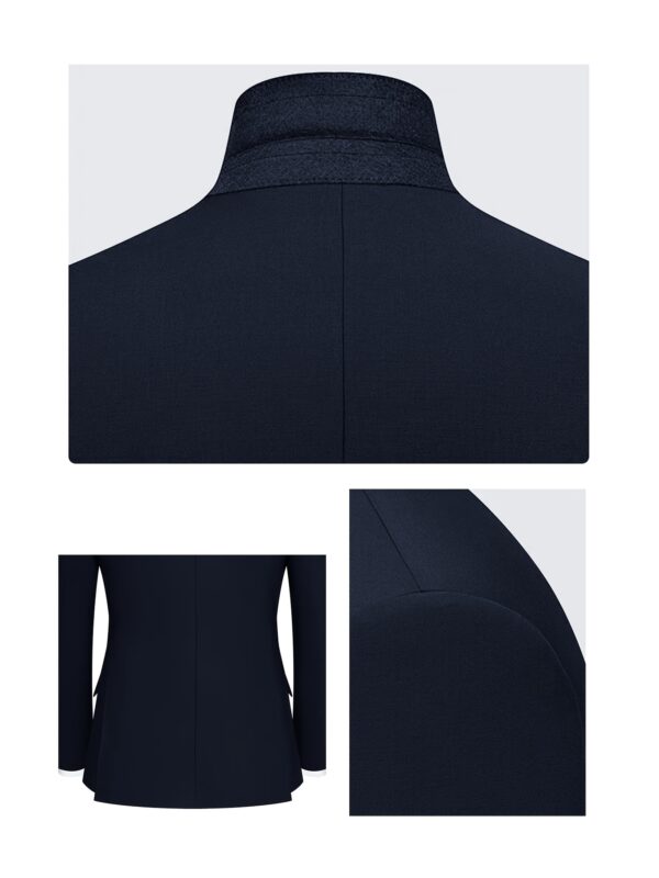 Spring/Summer Slim Fit Men's Classic Notch Lapel 3pcs Business Casual Suit - Image 7