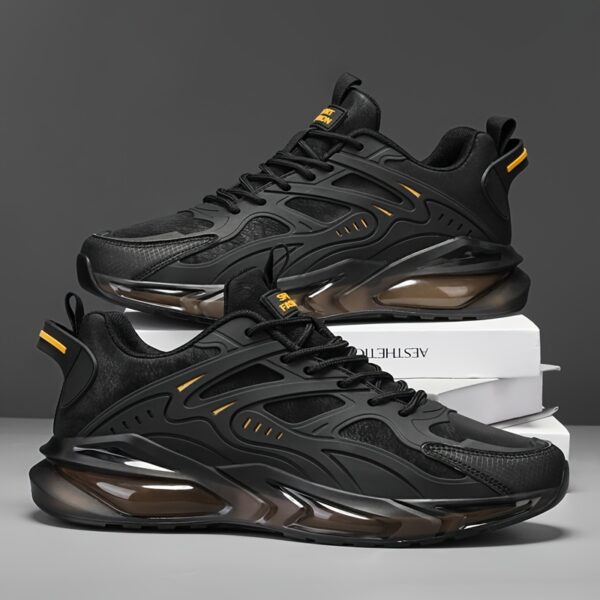 Men's Casual Athletic Sneakers - Breathable, Non-Slip Rubber Sole, Lace-Up Shoes for All Seasons, Chunky Sneakers, Movement Style, Leisure Style, Four Seasons - Image 3